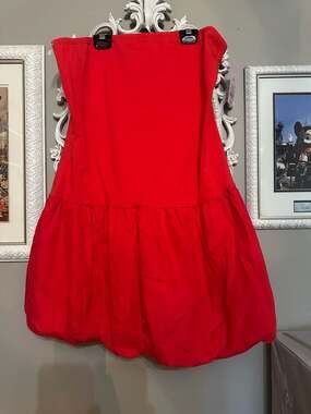 Wild Fable Red Strapless Bubble Hem Mini Dress XXL